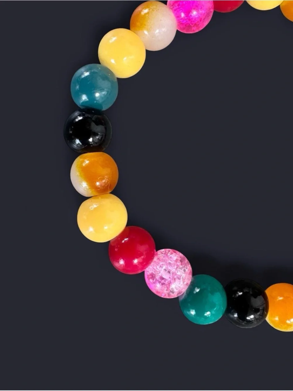 Moroccan Sunset Glass Bead Bracelet